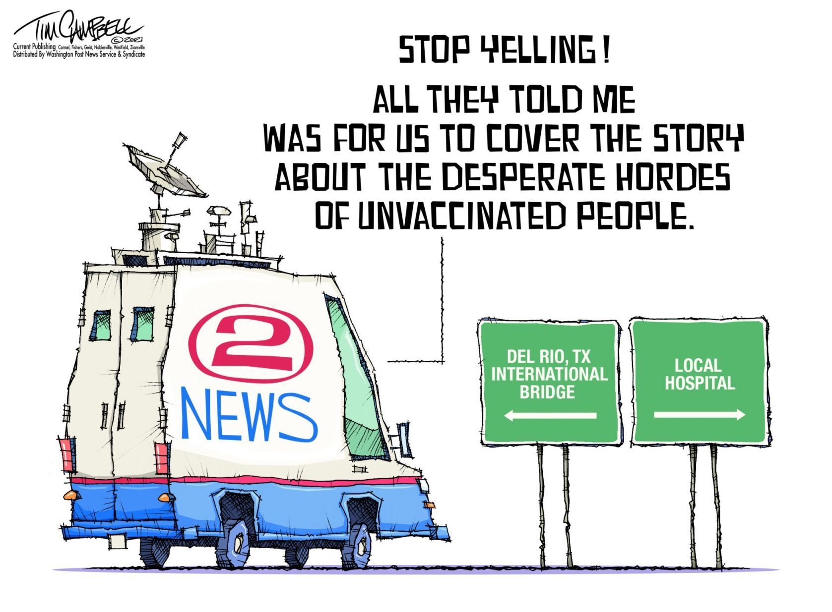 Tim Campbell cartoon